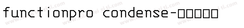 functionpro condense字体转换